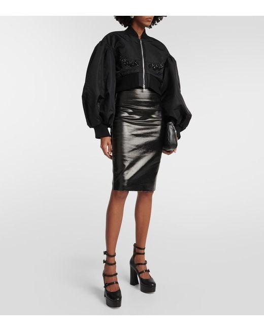 Gianvito Rossi Black Mary Jane Leather Platform Pumps