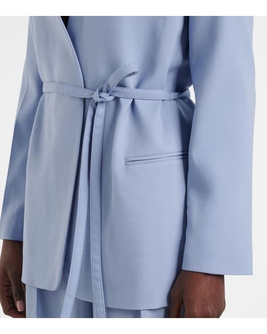 Joseph Blue Victor Wool Crepe Jacket