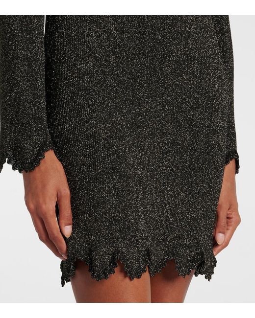 Chloé Gray Strickkleid Mit Bogenkante