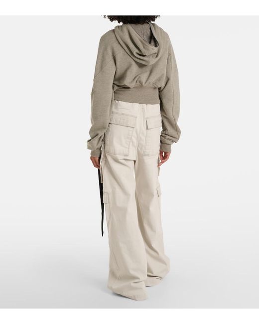 Rick Owens Natural Jumbo Cotton-Blend Cargo Pants
