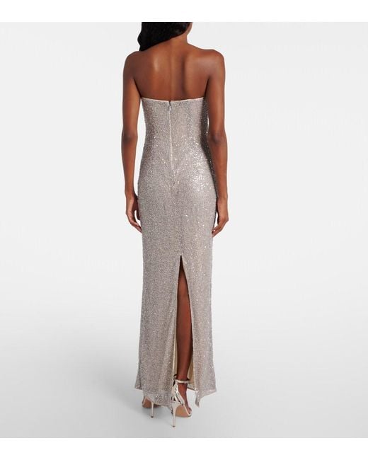Jonathan Simkhai White Xyla Sequined Gown