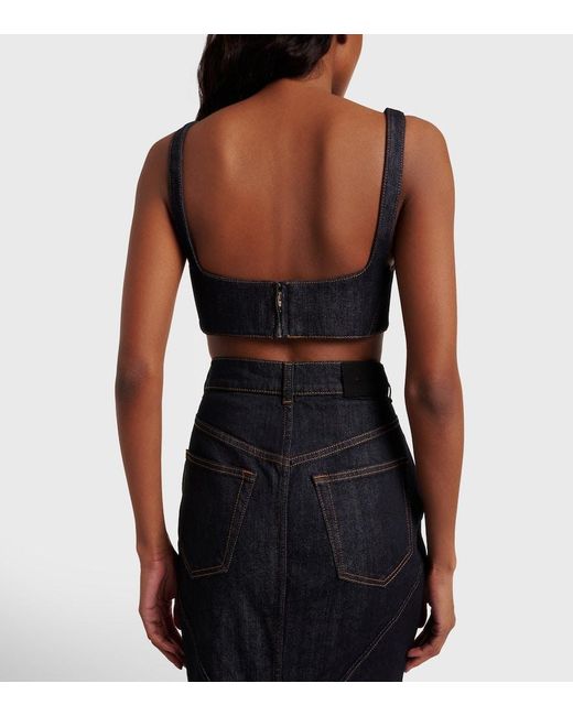 Givenchy Blue Denim Bra Top