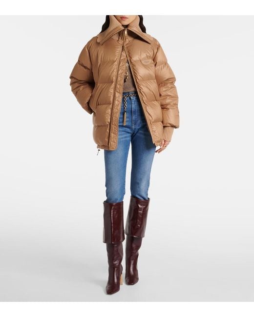 Chloé Natural Oversized Quilted Down Jacket