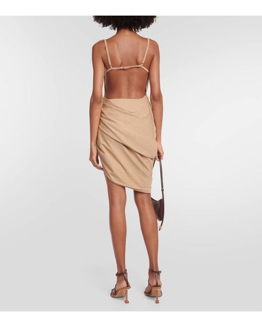 Jacquemus Natural Minikleid La Robe Saudade Aus Voile