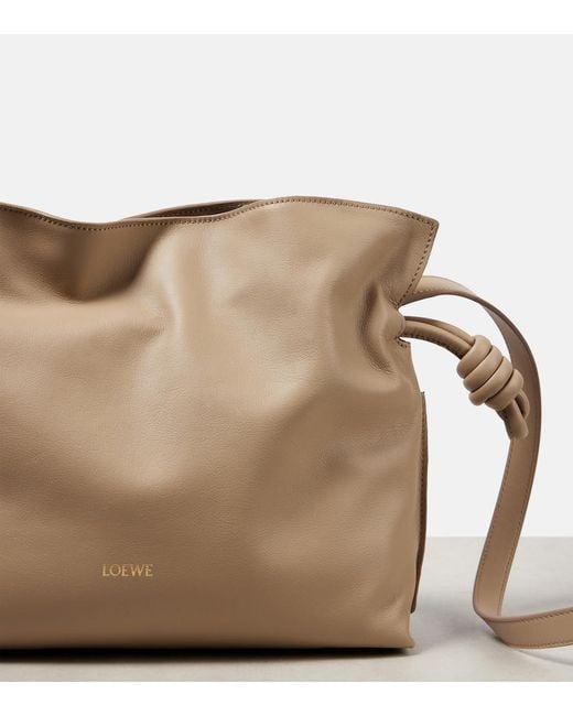 Loewe Natural Flamenco Medium Leather Clutch