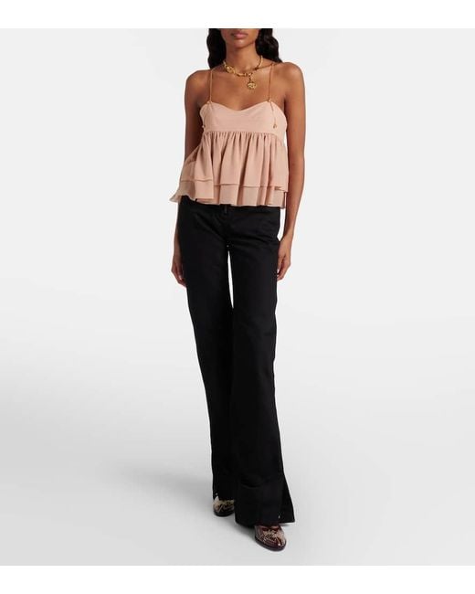 Chloé Brown Susanna 40 Studded Leather Mary Jane Pumps