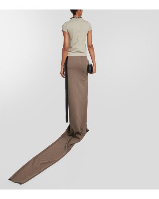 Rick Owens White Cutout Cotton T-Shirt