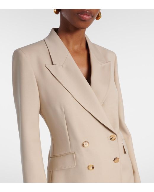 Gabriela Hearst Natural Stephanie Double-Breasted Wool Blazer