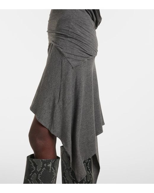 Abito Corto Asimmetrico di The Attico in Gray