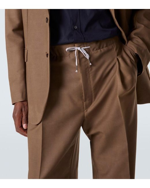Maison Margiela Brown Mohair And Wool Straight Pants for men