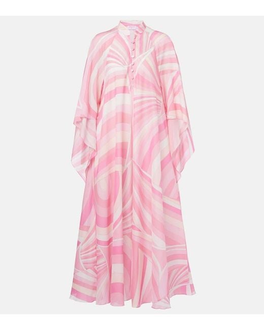 Emilio Pucci Pink Iride Cotton Kaftan