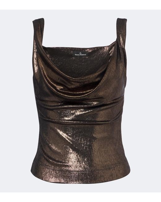 Vivienne Westwood Brown Anna Draped Tank Top