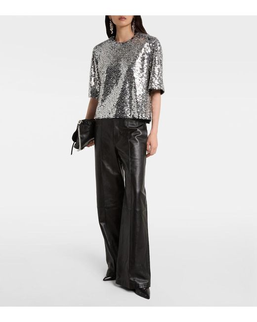 Isabel Marant Black Helga Sequined Top