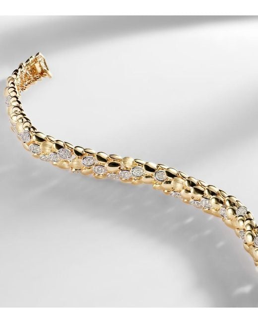 Rainbow K Metallic Blossom Small 14Kt Bracelet With Diamonds