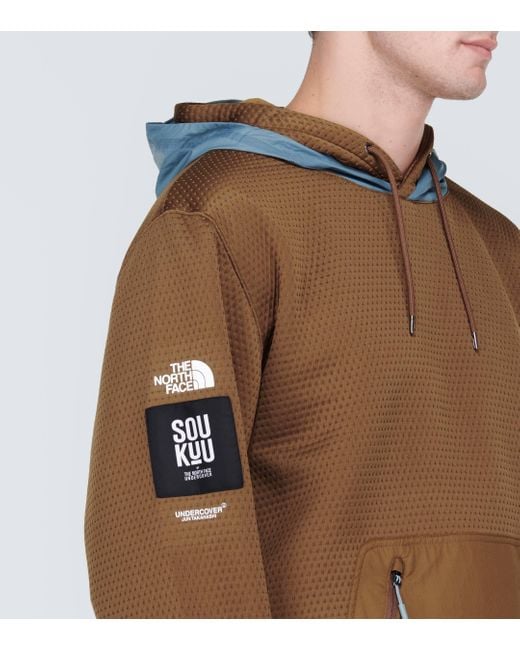 The North Face Brown X Undercover Soukuu Dot Knit Double Hoodie Sepia/Concrete for men
