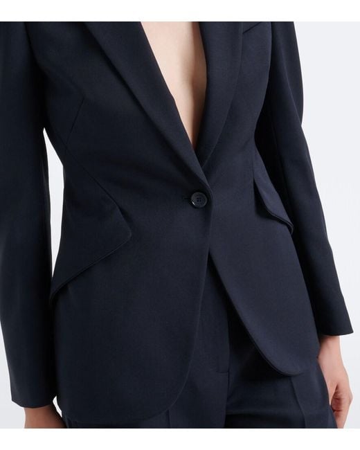 McQueen Blue Wool Blazer