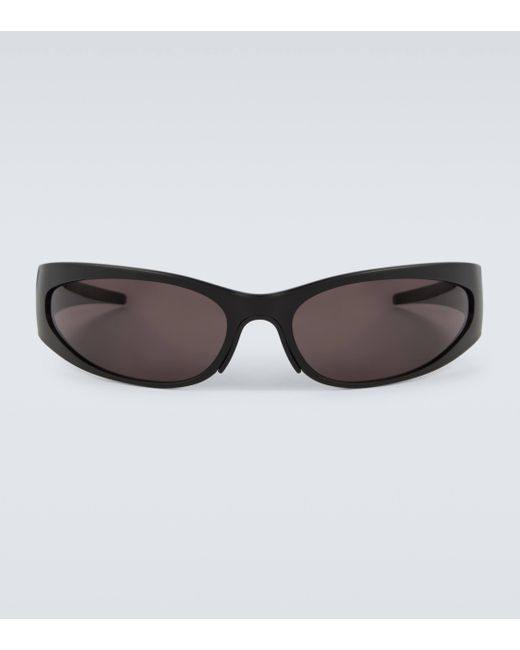 Balenciaga Brown Oval Sunglasses for men