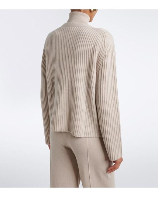 Jardin Des Orangers Natural Ribbed-Knit Wool And Cashmere Cardigan