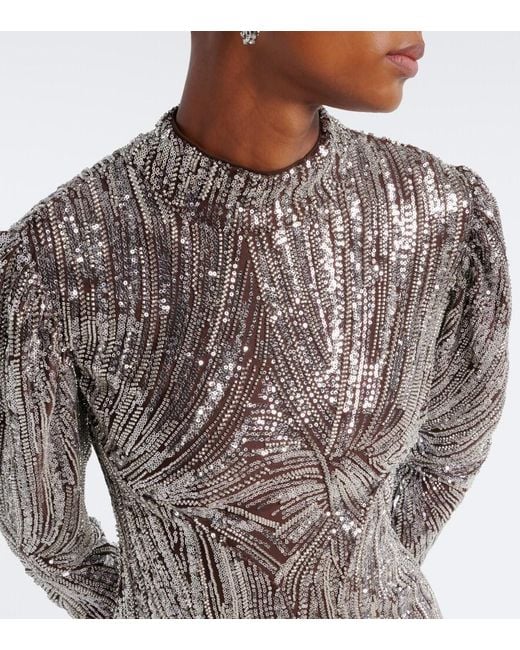 Top A Sequins Rabanne en coloris Gray