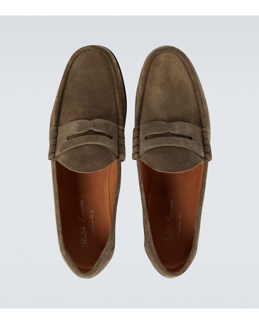 Ralph Lauren Purple Label Chalmers Suede Penny Loafers for Men | Lyst