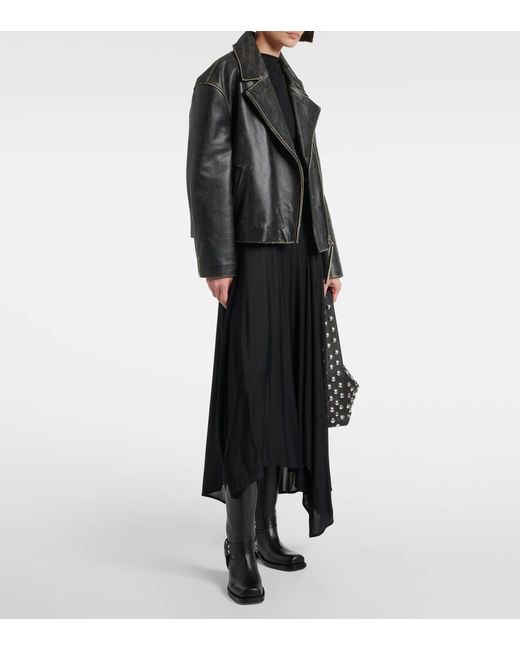 Paris Texas Black Bikerstiefel Roxy Aus Leder
