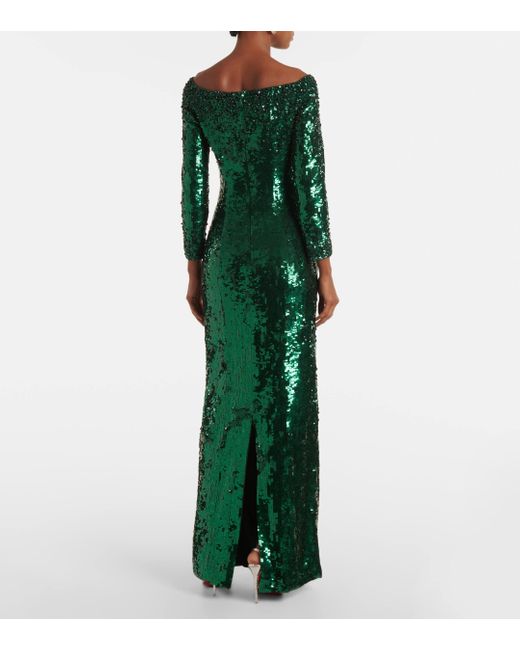 Jenny Packham Green Ballroom Blitz Sequined Gown