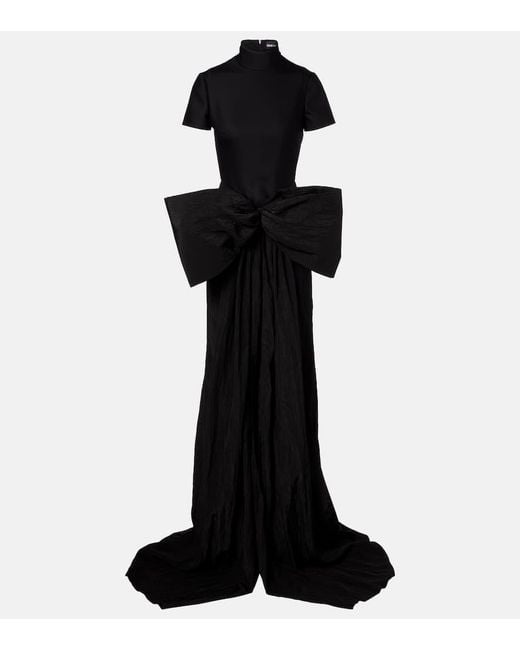 black strapless flowy dress David Koma main image 0