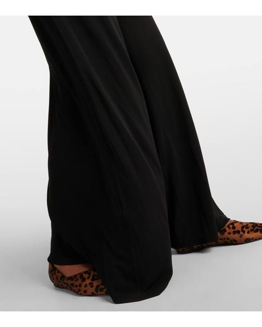 Totême Black Twisted-Strap Draped-Neck Stretch-Woven Midi Dress