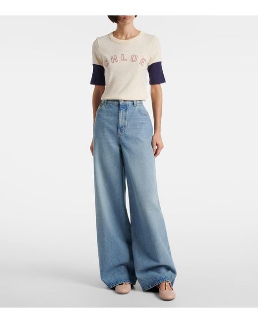Chloé Natural Mary-Jane-Ballerinas Marcie Aus Leder