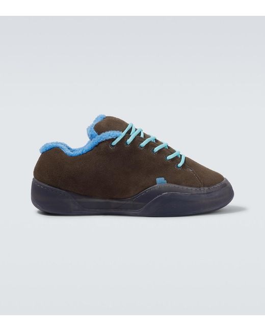 ERL Brown Vamp Skate Suede Sneakers for men