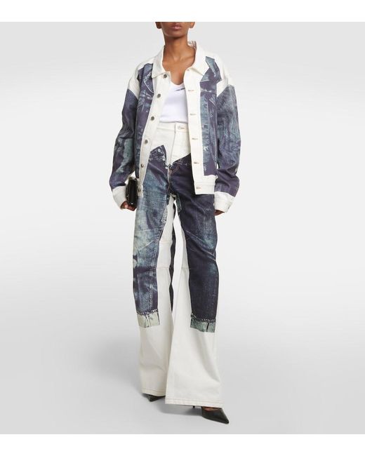 Jean Paul Gaultier Blue Tattoo Denim Jacket