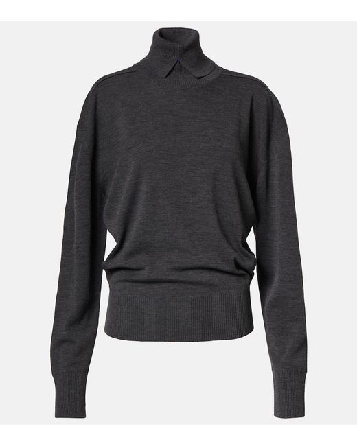 Burberry Black Rollkragenpullover Aus Wolle