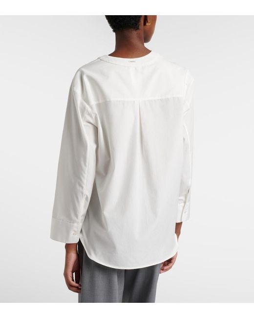 Max Mara White Chicca Cotton Poplin Shirt