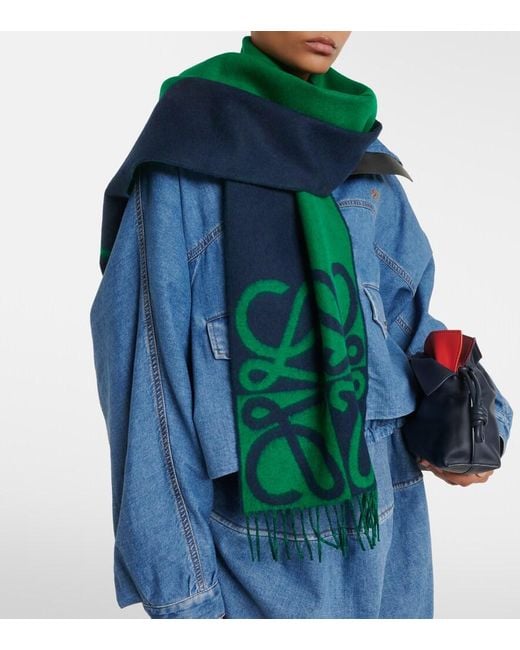 Sciarpa Anagram di Loewe in Green
