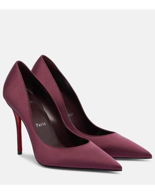 Christian Louboutin Purple Pumps Miss Z 100 Aus Satin