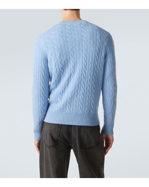 arch4 Blue Cable-Knit Cashmere Sweater for men
