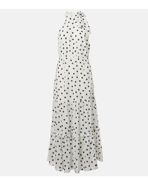 Rixo White Maxikleid Aus Baumwolle
