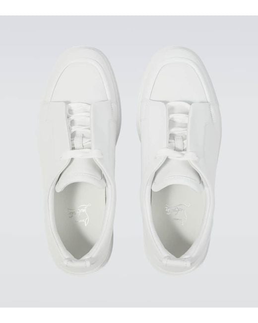 Christian Louboutin White Jimmy Leather Sneaker for men