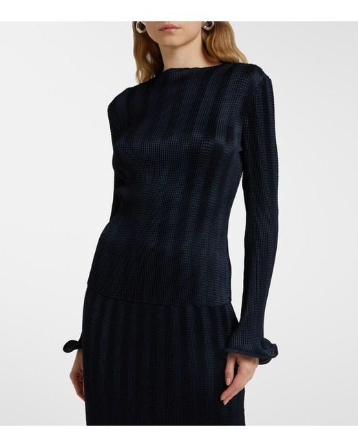 Jonathan Simkhai Blue Carys Knitted Top