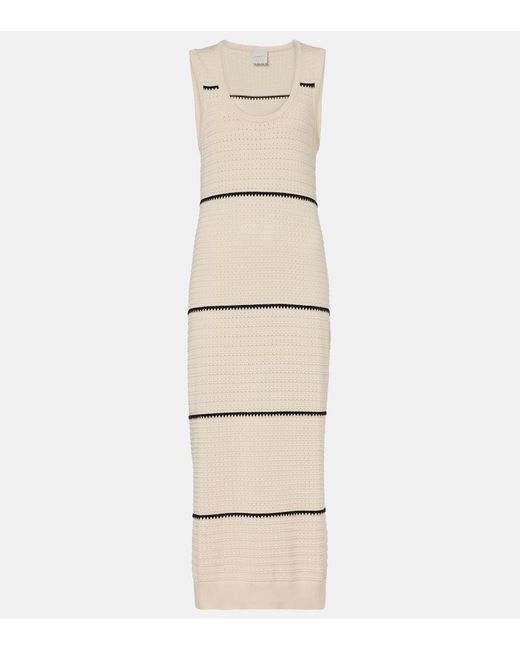 Varley Natural Midikleid Scott Aus Baumwolle