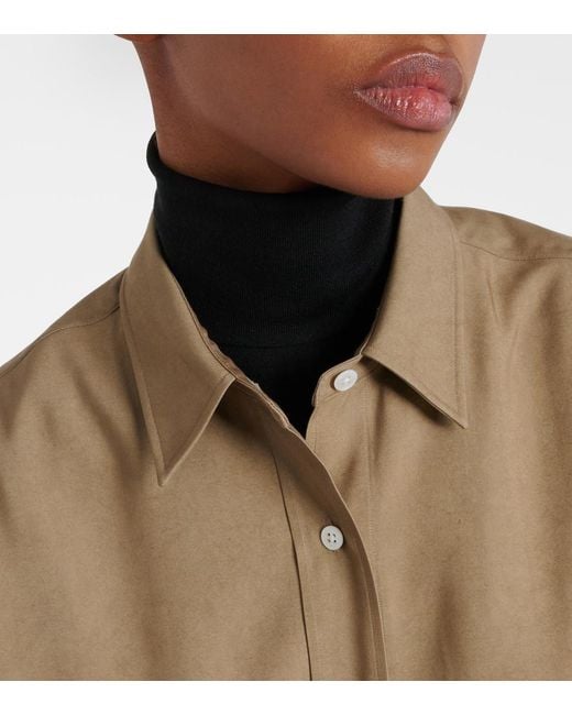 The Row Natural Sveva Silk Shirt