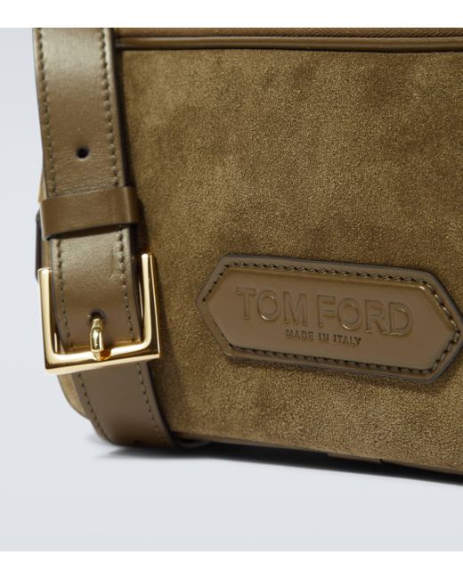 Tom Ford Green Leather Shoulder Bag for men