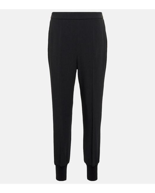 Stella McCartney Black Julia High-Rise Tapered Pants