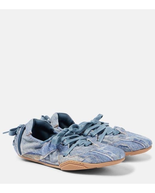 Acne Blue Denim Sneakers