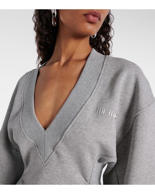 The Attico Gray Minikleid Aus Baumwolle