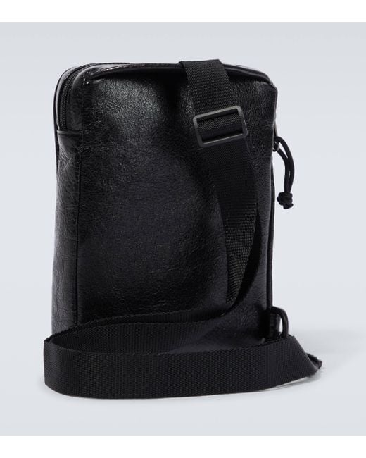 Balenciaga Black Explorer Logo Crossbody Bag for men