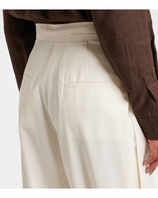 Max Mara White Coccole Cotton Pants