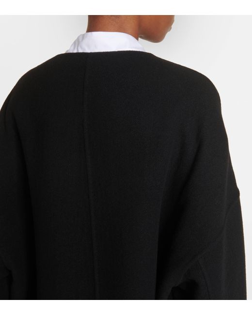 Manteau Verlain oversize en laine melangee The Row en coloris Black