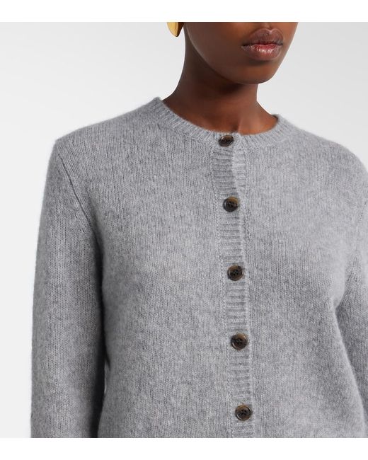 Lisa Yang Gray Felicia Cashmere And Silk Cardigan