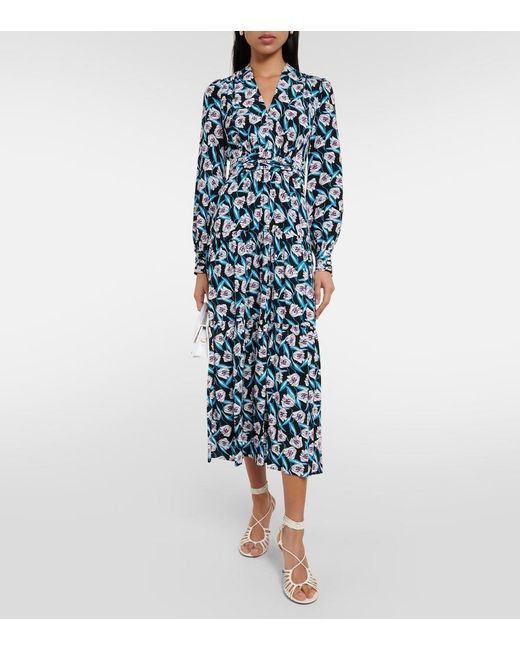 Diane von Furstenberg Blue Gil Shirtdress